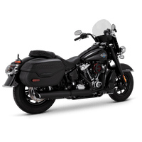 Vance & Hines 2025+ HD Softail Twin Slash 4in Round Black Slip - On Exhaust - My Store