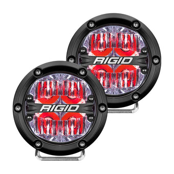 compare product Rigid Industries 360-Series 4in LED Off-Road Drive Beam - Red Backlight (Pair)