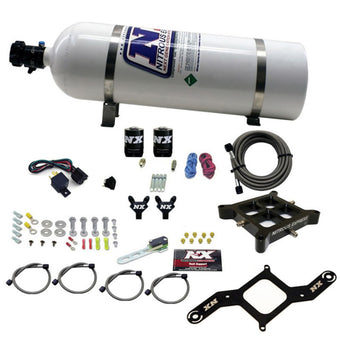 compare product Nitrous Express 4150 Billet Crossbar Pro-Power Nitrous Kit (100-500HP) w/15lb Bottle