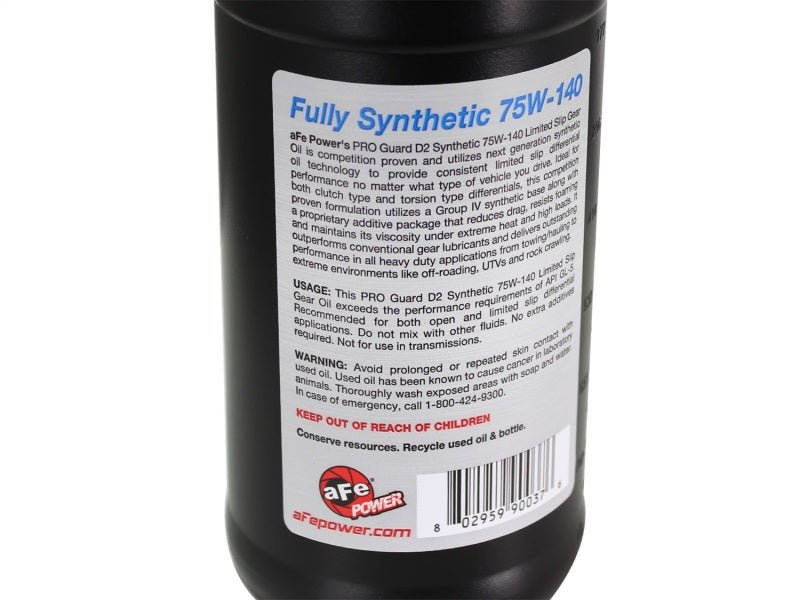 aFe Pro Guard D2 Synthetic Gear Oil, 75W140 1 Quart - My Store
