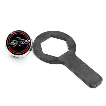 compare product Race Star Pro Forged Spindle Mount Cap (Push Through Style) Chrome - Single