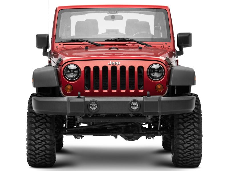 Raxiom 97 - 18 Jeep Wrangler TJ/JK Axial Series LED Daymaker Headlights - Black Housing (Clear Lens) - My Store