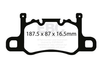 compare product EBC 13-15 Porsche 911 (991) GT3 3.8L (Cast Iron Rotor Only) Bluestuff Rear Brake Pads