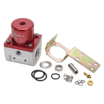 compare product Edelbrock Fuel Pressure Regulator EFI 180 GPH 35-90 PSI -10In/Out -6 Return Red/Clear