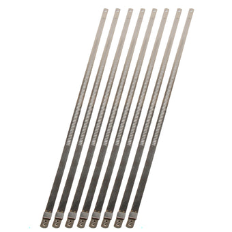 compare product DEI Stainless Steel Positive Locking Tie 1/4in (7mm) x 9in - 8 per pack