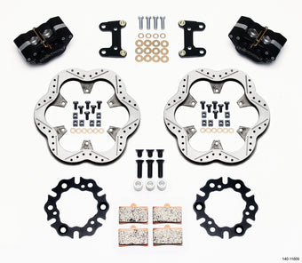 compare product Wilwood GP320 Front Kit Top Mount 10.50in SuperAlloy Vntd Rtr Asph Midget
