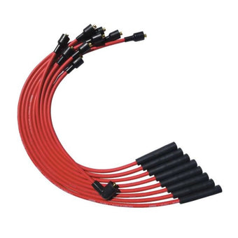 compare product Moroso SB Chrysler Mopar 273/318/340/360 Str Plug Boots Non-HEI Ultra Spark Plug Wire Set - Red