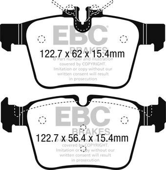 compare product EBC 15+ Mercedes-Benz C300 (W205) 2.0 Turbo 4-matic Yellowstuff Rear Brake Pads