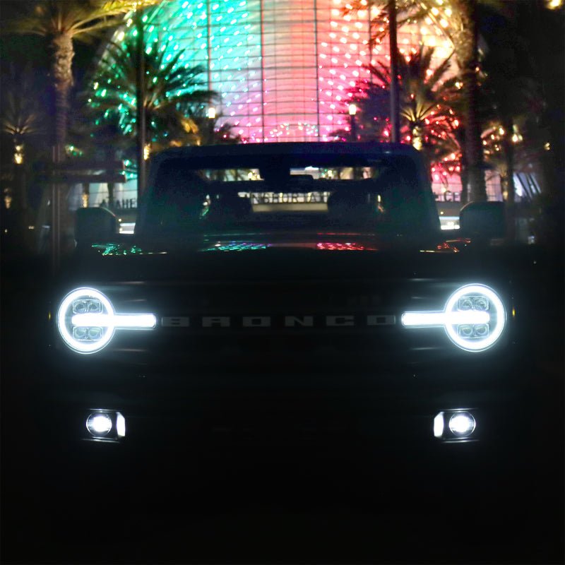 AlphaRex 21 - 23 Ford Bronco NOVA LED Projector Headlights Black - My Store