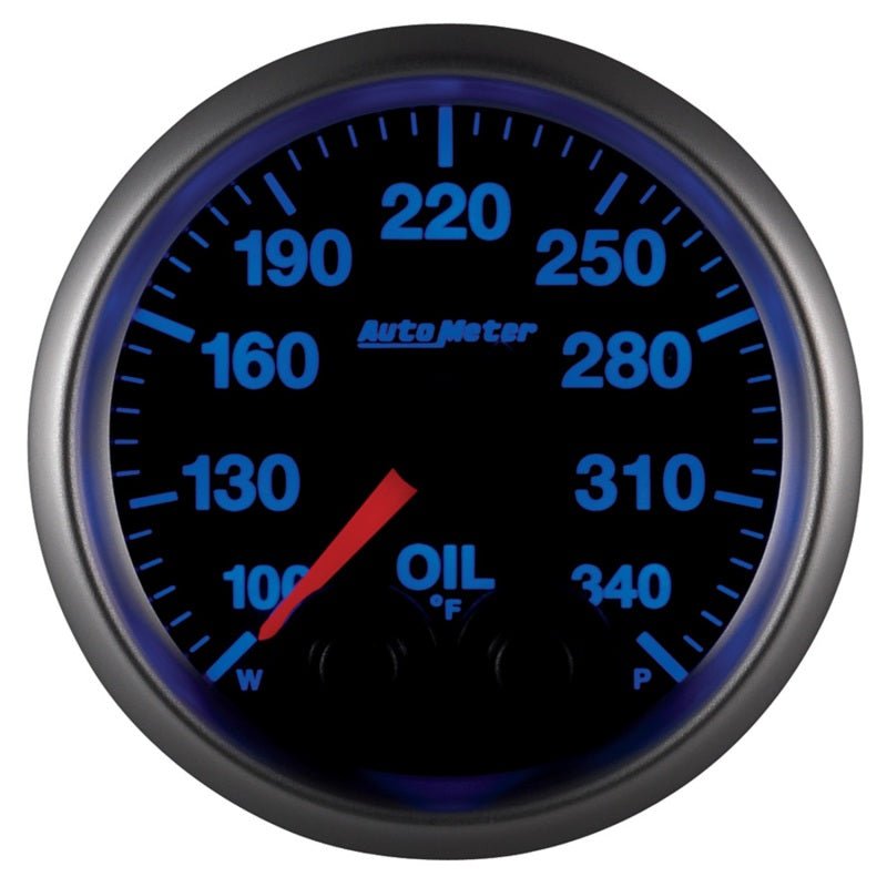 Autometer Elite 52mm 100 - 340 Deg F Oil Temp Peak & Warn w/ Electronic Control Gauge - My Store