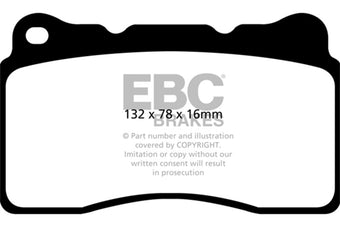 compare product EBC 2016+ Cadillac CT6 2.0L Turbo Greenstuff Front Brake Pads