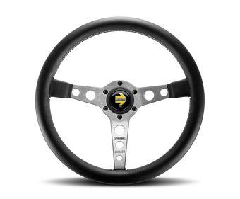 compare product Momo Prototipo Steering Wheel 350 mm - Black Leather/Wht Stitch/Brushed Spokes