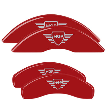 compare product MGP 4 Caliper Covers Engraved Front & Rear MGP Red finish silver ch