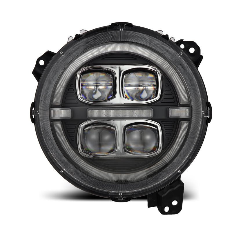 AlphaRex 18 - 23 Jeep Wrangler JL/Gladiator JT LED Proj Headlights Black w/ Activ Light/Seq Signal/DRL - My Store