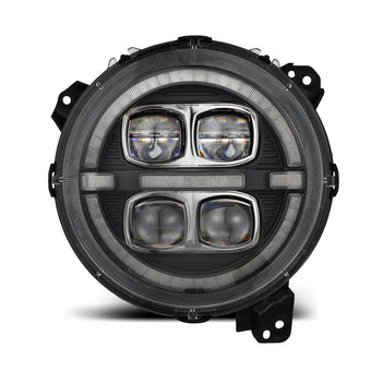 compare product AlphaRex 18-23 Jeep Wrangler JL/Gladiator JT LED Proj Headlights Black w/ Activ Light/Seq Signal/DRL