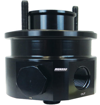 compare product Moroso Chevrolet Big Block Oil Filter Adapter - Sandwich - Accumulator/External Pump