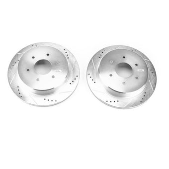 compare product Power Stop 17-18 Nissan Titan Rear Evolution Drilled & Slotted Rotors - Pair