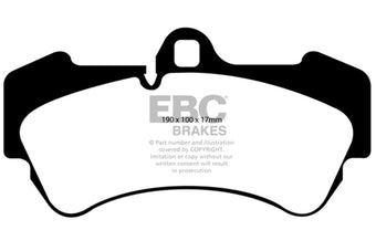 compare product EBC 04-07 Porsche Cayenne 3.2 Redstuff Front Brake Pads