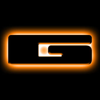 compare product ORACLE Lighting Universal Illuminated LED Letter Badges - Matte Blk Surface Finish - G