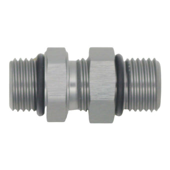 compare product DeatschWerks 6AN ORB Male to 6AN ORB Male Swivel Adapter - Anodized DW Titanium