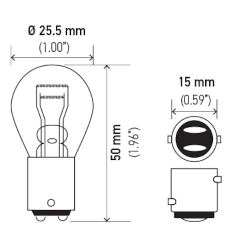 Hella Bulb 1157 12V 27/8W BAY15d S8 - My Store