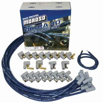 compare product Moroso Universal Ignition Wire Set - Ultra 40 - 90 Degree - Blue