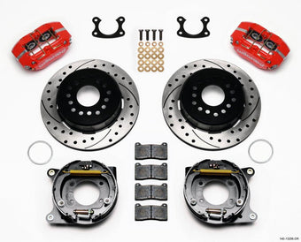 compare product Wilwood Dynapro Dust-Boot P/S Park Brake Kit Drilled Red Small Ford 2.50in Offset