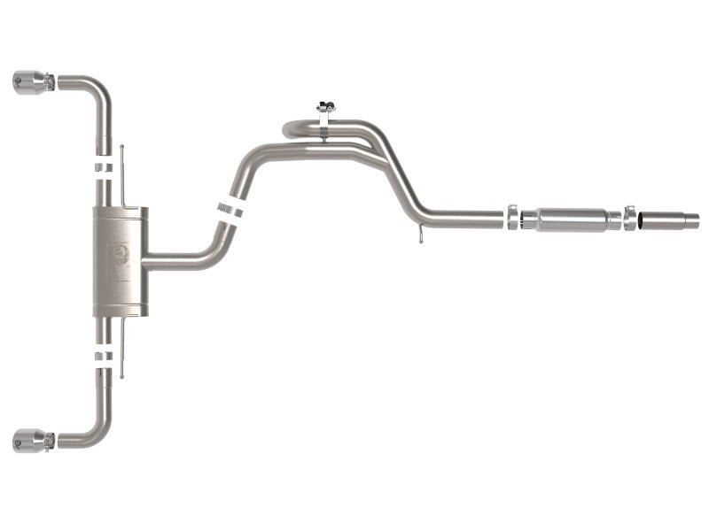 aFe Gemini XV 3in to 2 1/2in 304 SS Cat - Back Exhaust 22 - 23 Volkswagen GTI (MK8) 2.0L w/Polished Tips - My Store