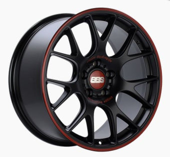 compare product BBS CH-R Nurburgring Edition 18x8.5 5x112 ET47 Satin Black/Red Lip Wheel - 82mm PFS/Clip Req.