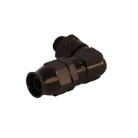 Aeromotive PTFE Hose End - AN - 06 to AN - 08 Hose - 90 Deg - Black Anodized - My Store