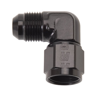 compare product Russell Performance -6 AN 90 Degree Male AN to Female AN Fitting (Black)