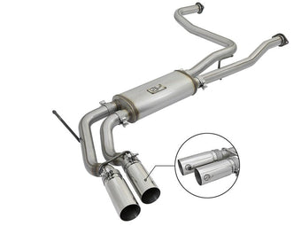 compare product aFe Rebel Series 3in SS Cat-Back Exhaust System w/ Polished Tip 04-15 Nissan Titan V8 5.6L