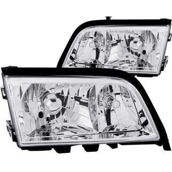 compare product ANZO 1994-2000 Mercedes Benz C Class W202 Crystal Headlights Chrome