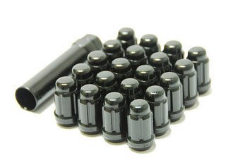 compare product Wheel Mate Muteki Closed End Lug Nuts - Black Chrome 12x1.50