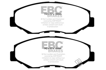 compare product EBC 13-15 Acura ILX 1.5 Hybrid Ultimax2 Front Brake Pads