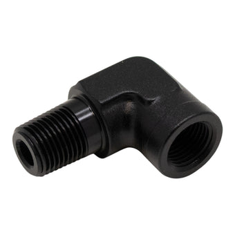 compare product DeatschWerks 90-Degree 1/8in NPT Male to Female 1/8in NPT - Anodized Matte Black