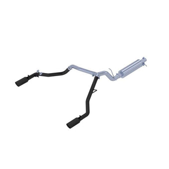 compare product MBRP 19-20 Ford Ranger 2.3L 3in Dual Split Rear Outlet 4in OD Tips Black Coated Cat Back Exhaust