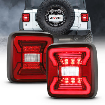 compare product ANZO 18-19 Jeep Wrangler JL LED Taillights Black