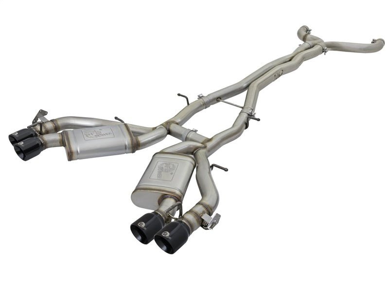 aFe MACHForce XP 3in 304 SS Cat - Back Dual Exhaust w/ Black Tips 16 - 17 Chevy Camaro SS V8 - 6.2L - My Store