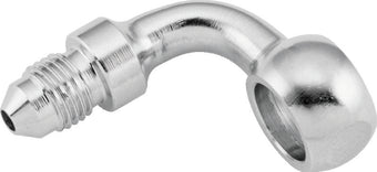 compare product Twin Power Stainless Brake Fitting 3/8 Inch X AN3 90 Degree Banjo Adaptor