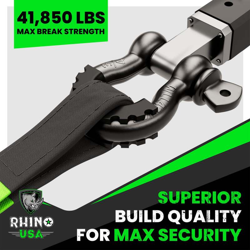Rhino USA 3/4In D - Ring Shackle Set, Pack Of 2 (Black) - My Store