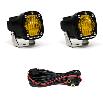 compare product Baja Designs S1 Amber Wide Cornering LED Light w/ Mounting Bracket Pair