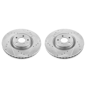 compare product Power Stop 17-18 Audi A6 Front Evolution Drilled & Slotted Rotors - Pair