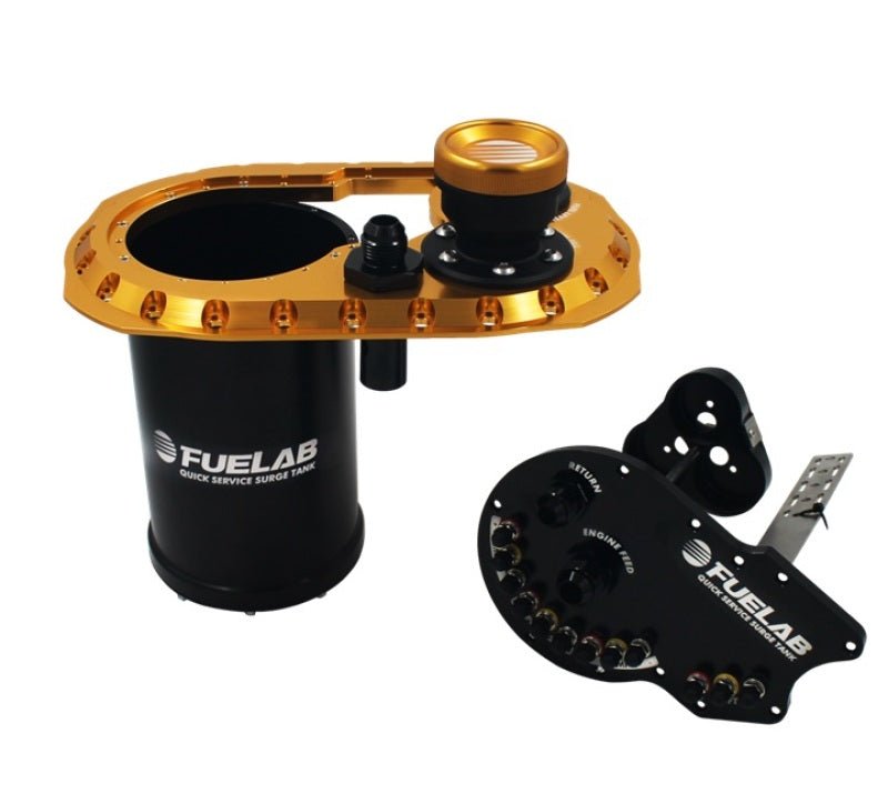 Fuelab Quick Service Surge Tank 2.0 w/No Lift Pump & No Surge Pump - Gold - My Store