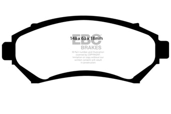compare product EBC 97-03 Buick Century 3.1 Redstuff Front Brake Pads