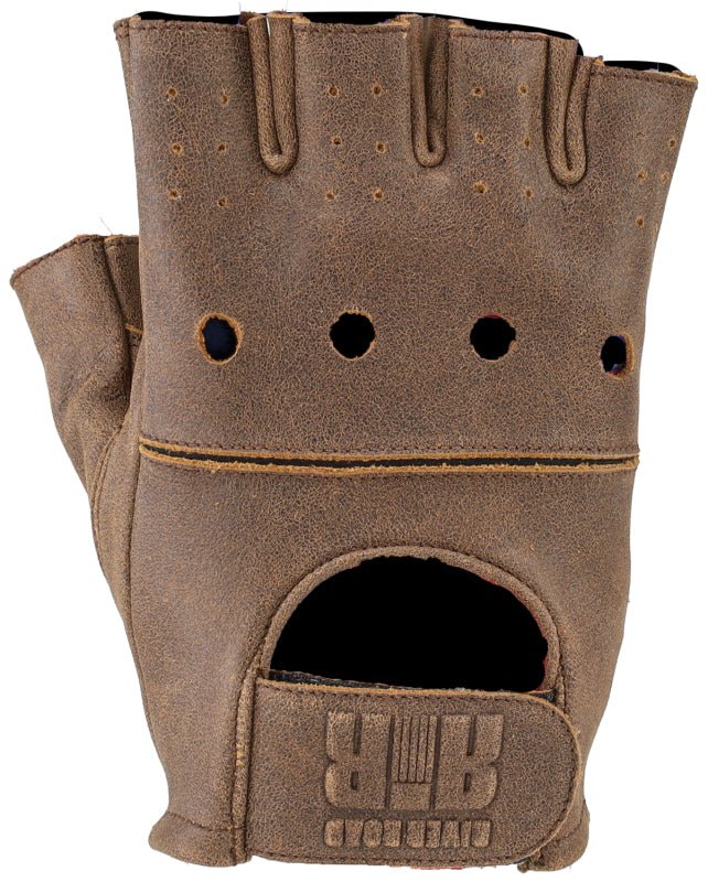 Kuryakyn Leather By River Road Buster Vintage Shorty Gloves Black - Medium - My Store
