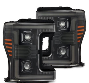 compare product AlphaRex 17-19 Ford F-250/350/450/550 Super Duty LUXX-Series LED Proj Headlights Alpha-Blk SS/SBDRL