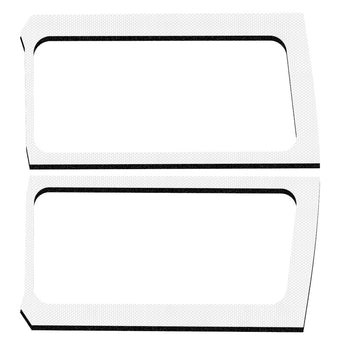 compare product DEI 18-23 Jeep Wrangler JL 2-Door Boom Mat Rear Side Window Trim - 2 Piece - White