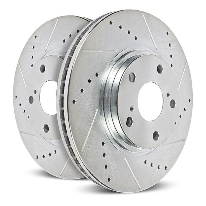 Power Stop 21 - 22 Ford F - 150 350mm Rear Drilled & Slotted Rotor (Pair) - My Store