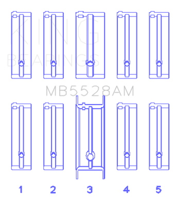 compare product King Engine Bearings Mazda 626 F8/(Size +0.50mm) Main Bearing Set